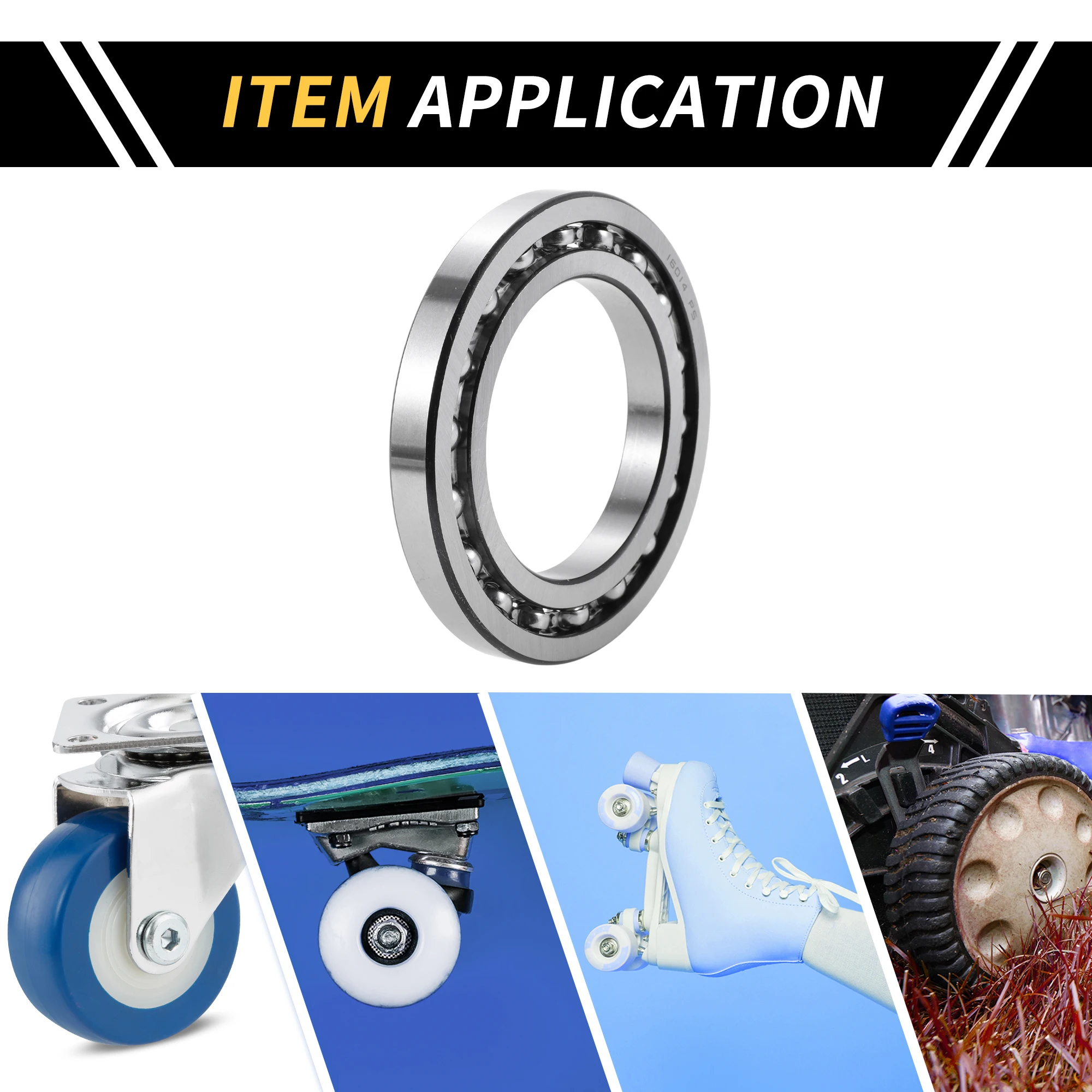 Motoforti Universal Deep Groove Ball Bearings Scooter Skateboard Wheel 70x110x13mm Lubricated Bearings Open Type