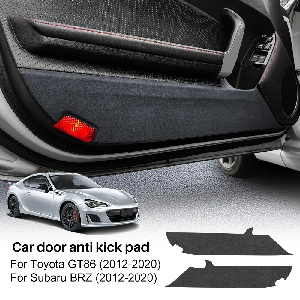 Door Anti-kick Pad For Subaru BRZ Toyota GT86 2012 2013 2014 2015 2016 2017 2018 2019 2020 LHD RHD Suede Sticker Mat Accessories