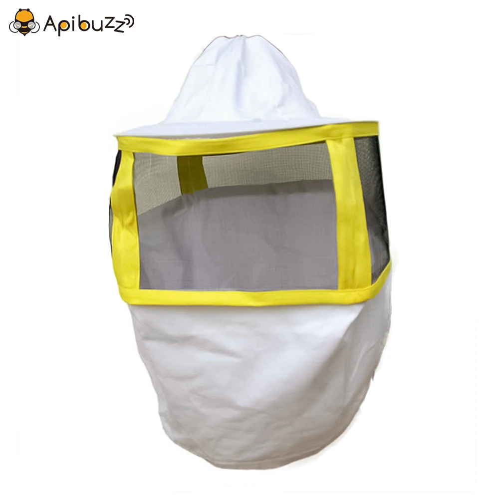 APIBUZZ Square Folding Beekeeping Veil Hat with round Head - Apiculture Supplies - Beekeeping Gearing Equipment Honeybee Farming
