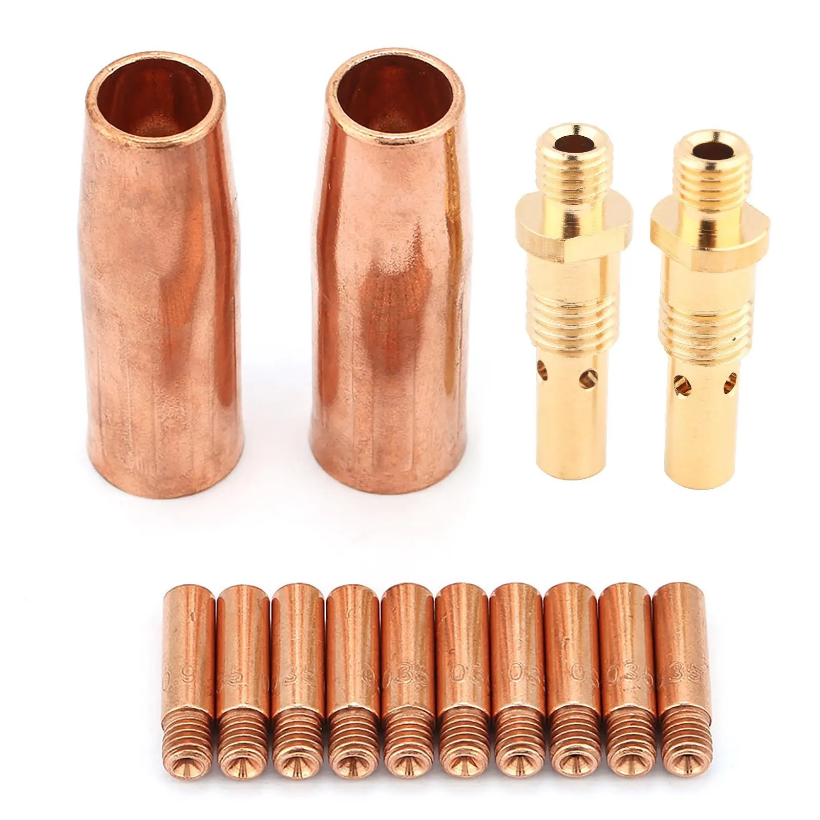 14 pcs/set Nozzle Diffuser Tip Kit for Tweco MIG Welding Gun