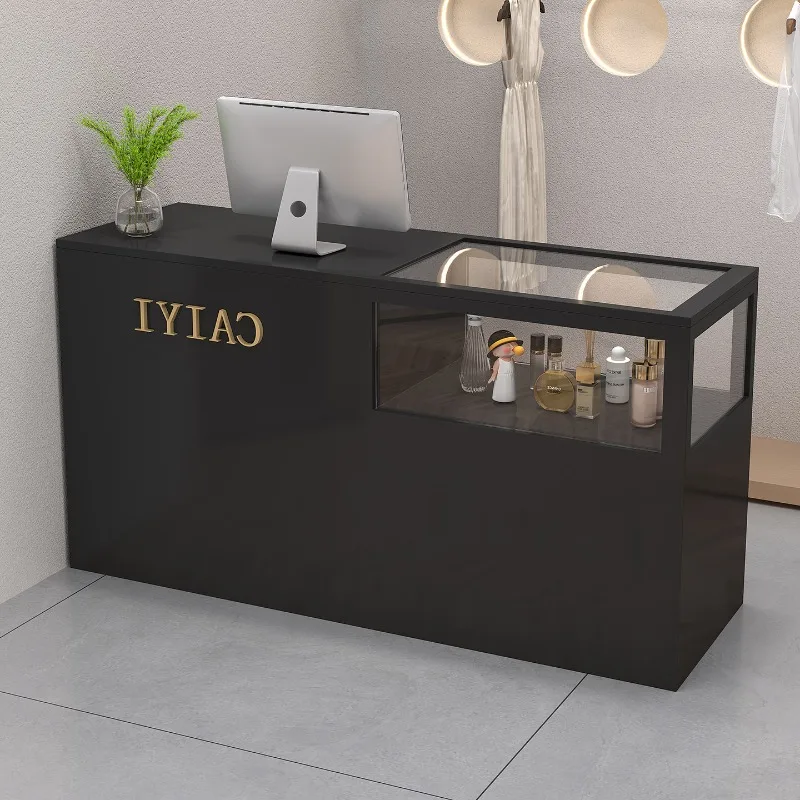 ^Corner Salon Reception Desks Simple Minimalist Design Bar Hotel Shop Reception Desks Display Small Mostrador Office Furniture