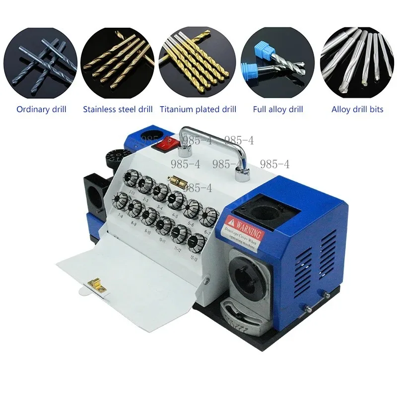 3-13MM Desktop Drill Bit Grinder, Automatic Twist Drill Sharpening Small Knife Grinding Special Tool