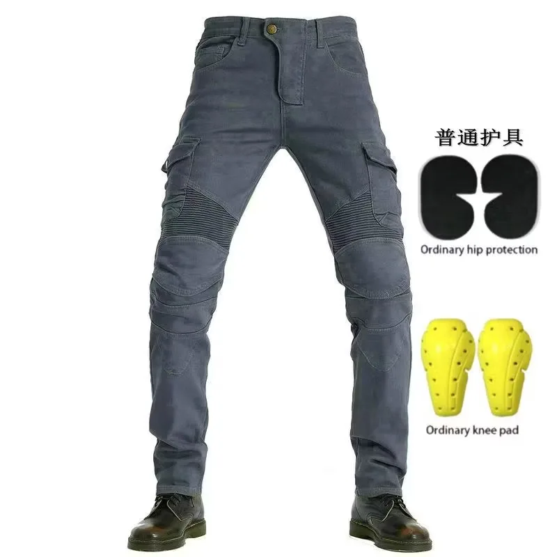 Cross border four season loose straight leg casual pants, suitable for daily work pants of male riders' protective equipment