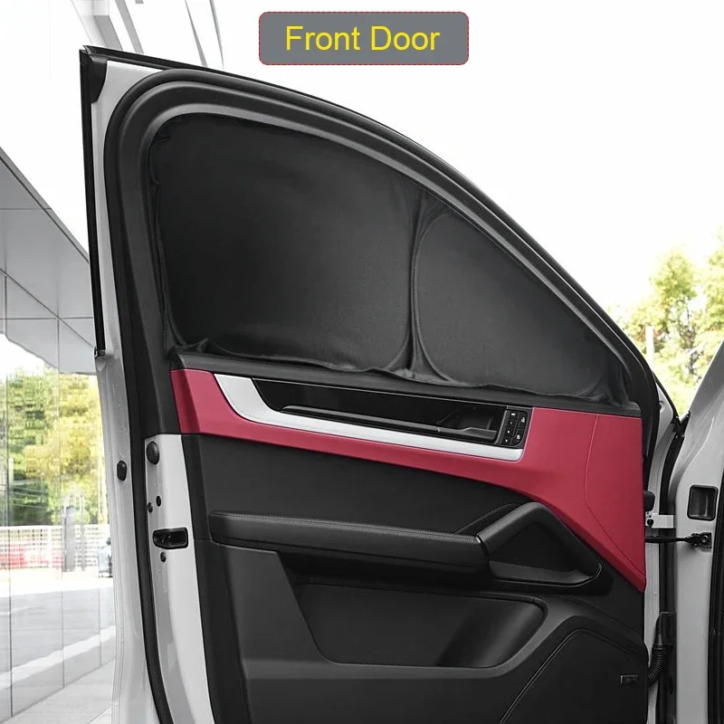Interior Accessories Car Black Windows Privacy Sunshade For Porsche Cayenne 2018-Present Anti-UV Heat Insulation Protect Cover