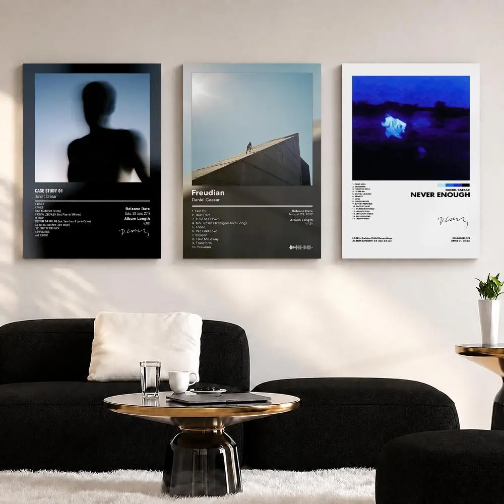 Music Album D-Daniel C-Caesar Framed Wall Painting Ready to Hang Canvas Wall Art Poster for Bedroom Living Room Home Decor Gift