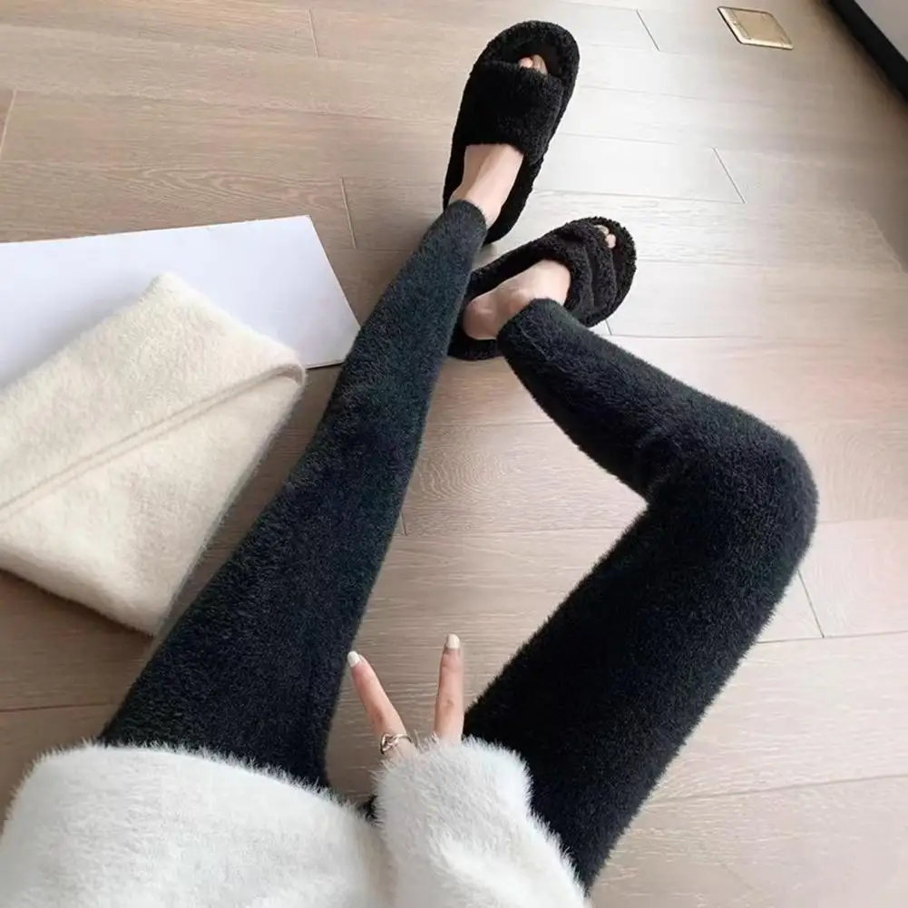 Leggings da donna Leggings invernali accoglienti a vita alta per donna Pantaloni caldi in peluche a vita alta Pantaloni slim fit per il sollevamento del sedere Alla moda