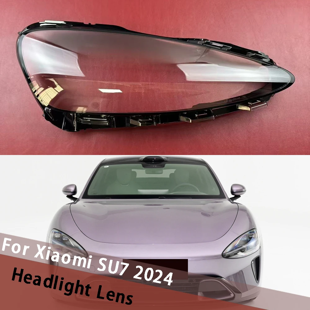 

For Xiaomi SU7 2024 Car Headlamp Cover Transparent Lampshade Mask Case Headlight Shell Plexiglass Replace Original Lens Shade