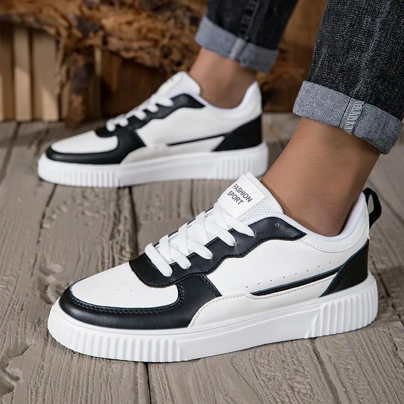 New Spring/Autumn Men's Mixed Color Lace-Up Anti-slip Wear-resistant Casual Sports Shoes Fashion Women's Brand Sneaker Plus Size