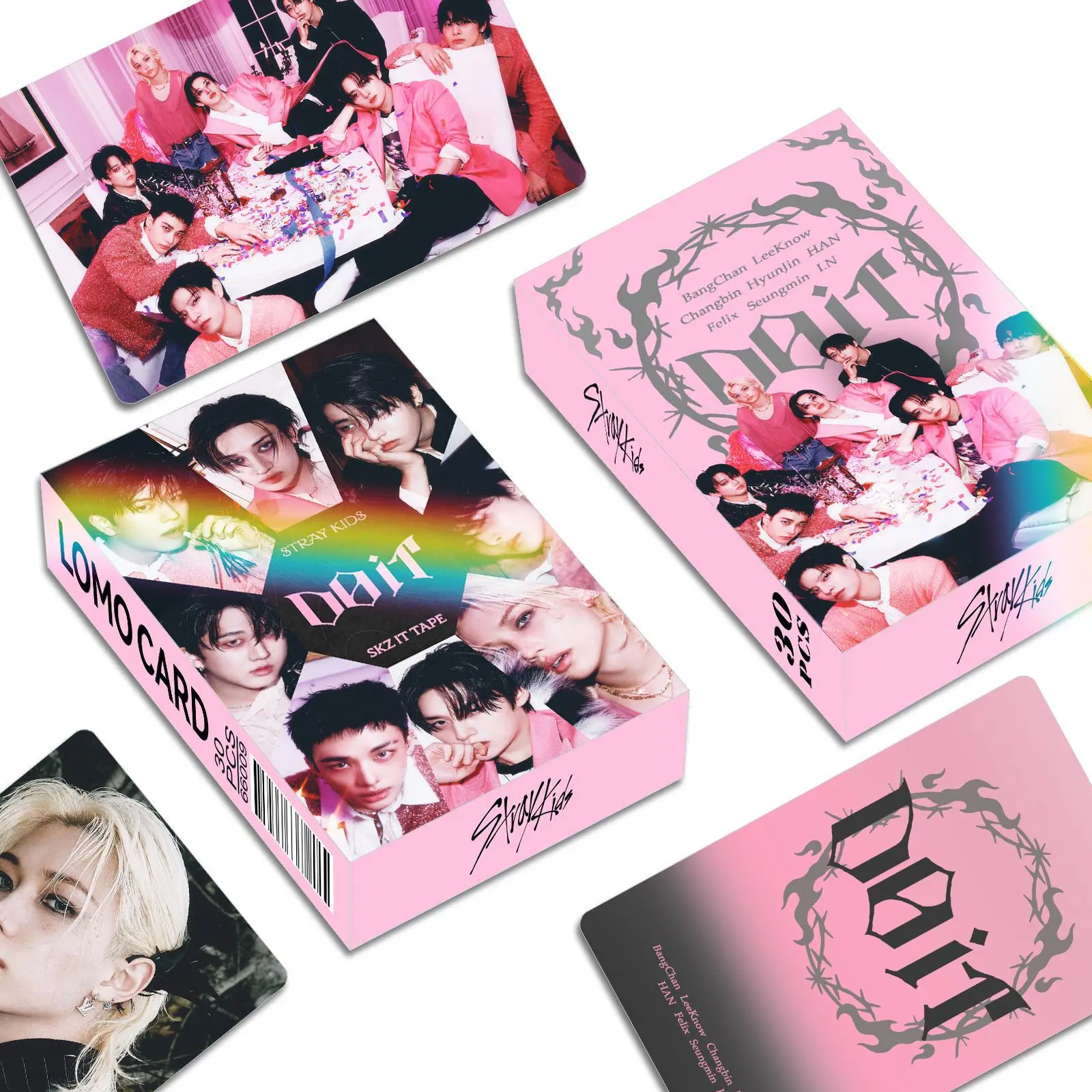 

30 шт. двусторонних фотокарточек DOIT Skzoo Stray Kids Lomo из нового альбома, коллекционные K-pop фотокарточки для фанатов K-pop, декор, коллекция, подарок