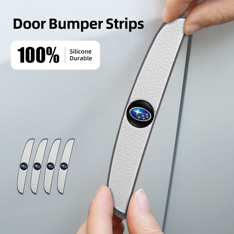 4 قطعة المطاط المضادة للتصادم قطاع باب السيارة مرآة الرؤية الخلفية حامي ملصقات لسوبارو Crosstrek فورستر Outback ليجاسي الصعود