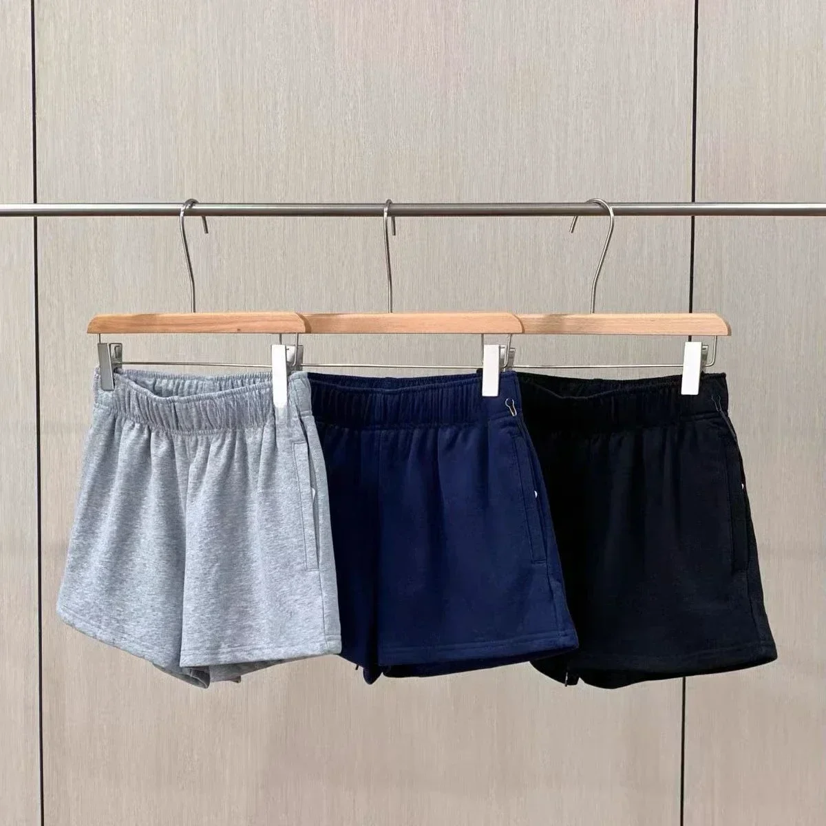 Pantalones Cortos Deportivos de Yoga para Mujer, Pantalones Cortos con Cordón, Pantalones de Color Sólido con Bolsillos, Pantalones Deportivos Holgados de Punto con Cordón
