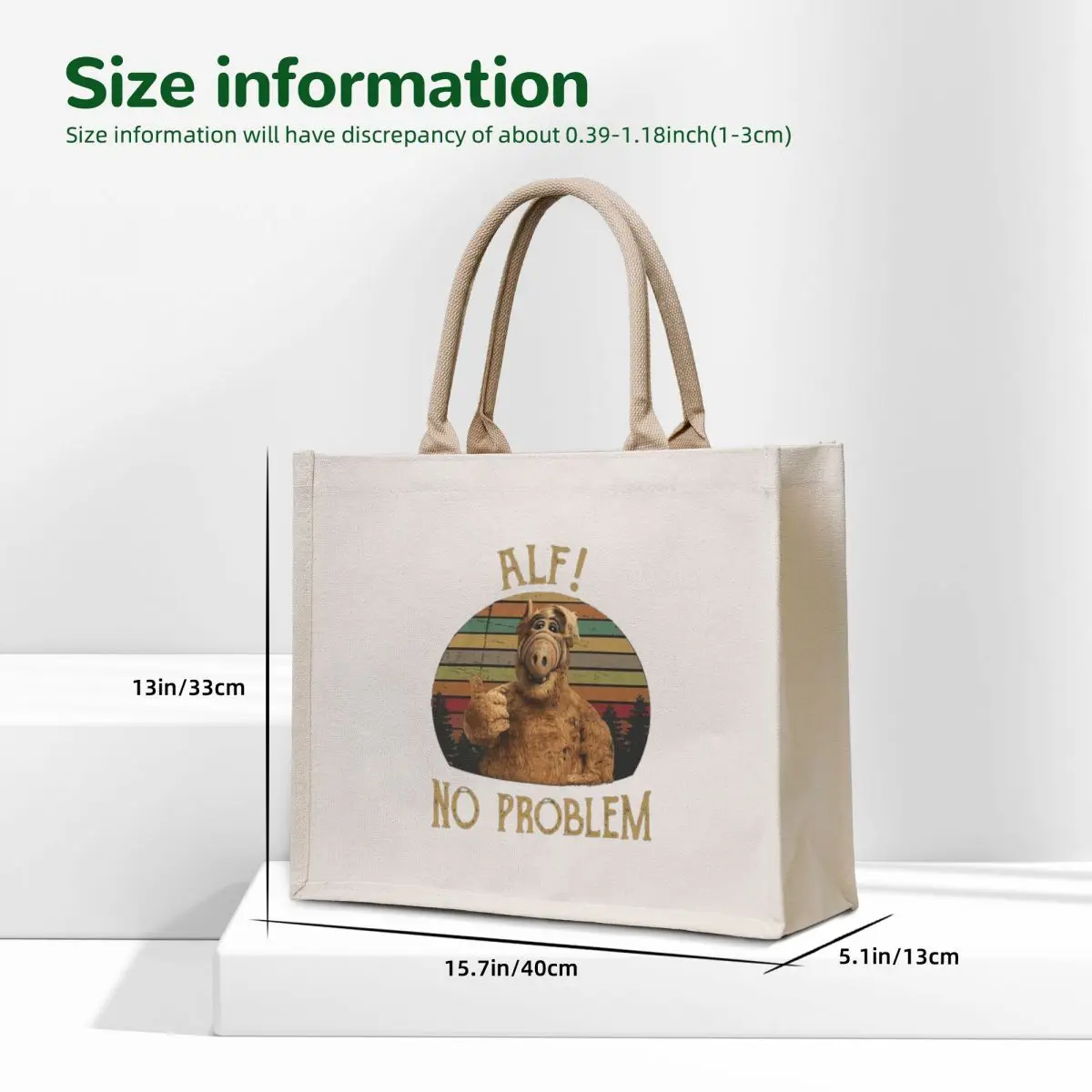 Alf - Gordon Shumway - TV Sitcoms Tote Bag bag for beach cute pouch bag Handbags ecological bags