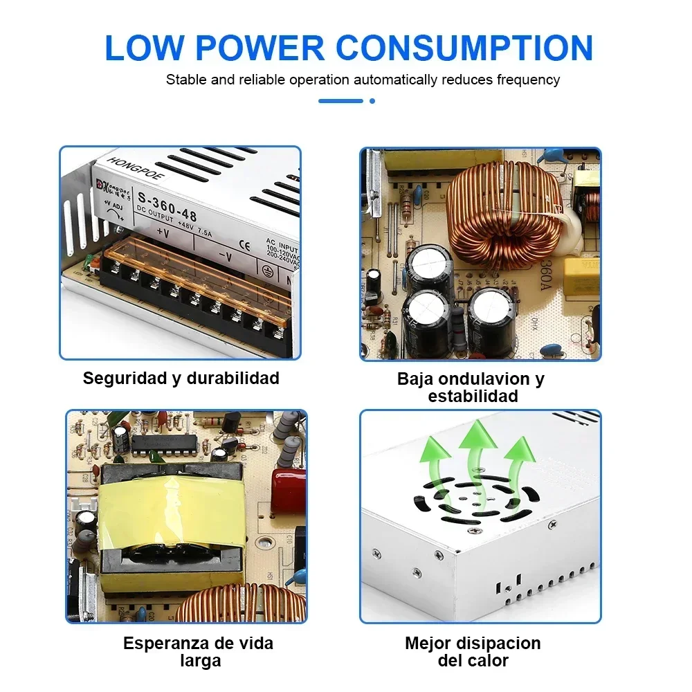 Switching Power Supply 5v 12v 24v 36v 48v 2A 5A 10A 15A 20A 30A15w-500w AC To 110/220v DC Transformer LED Strip Switch Driver