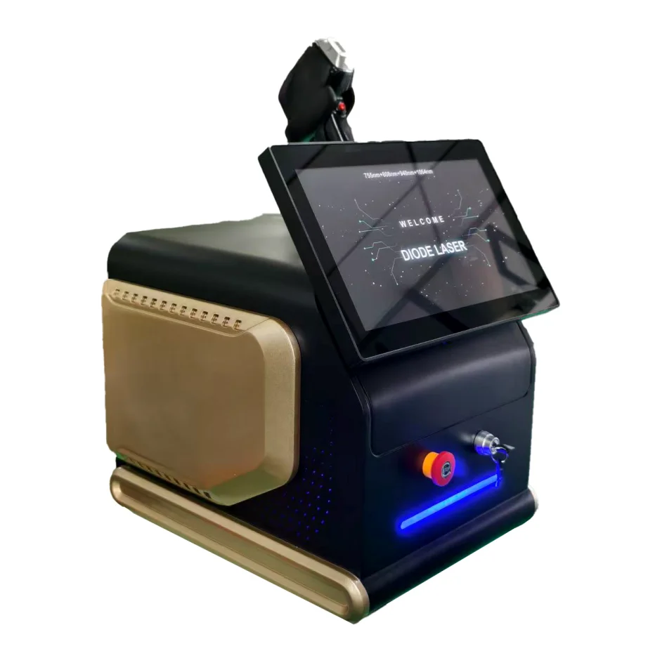 

Лазерный диодный аппарат для эпиляции 4500 Вт, 940 нм, 808 нм, 755 нм, 1064 нм, с функцией перманентного удаления волос (александритовый лазер)