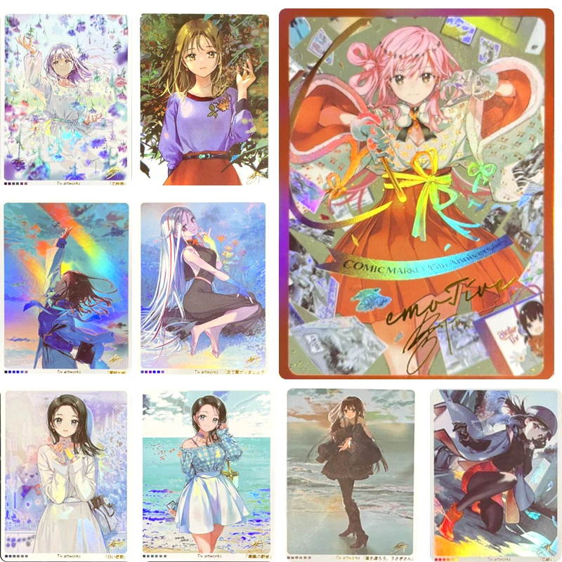 10Pcs/set Illustration Card Anime Characters Loli Beauty DIY Homemade Toys Flash Card Christmas Birthday Gift Collection Card