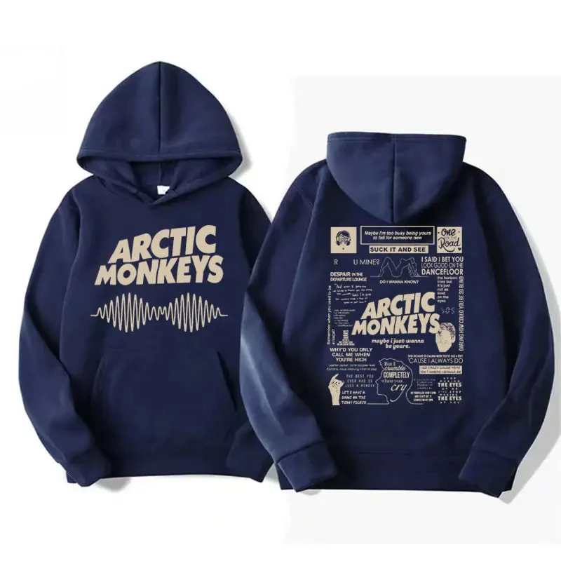 Retro Arctic Monkeys Music Tour Double Printed Cotton Trendy Brand Street Men\'s And Women\'s Sweaters Casual Sports Loose Hoodie