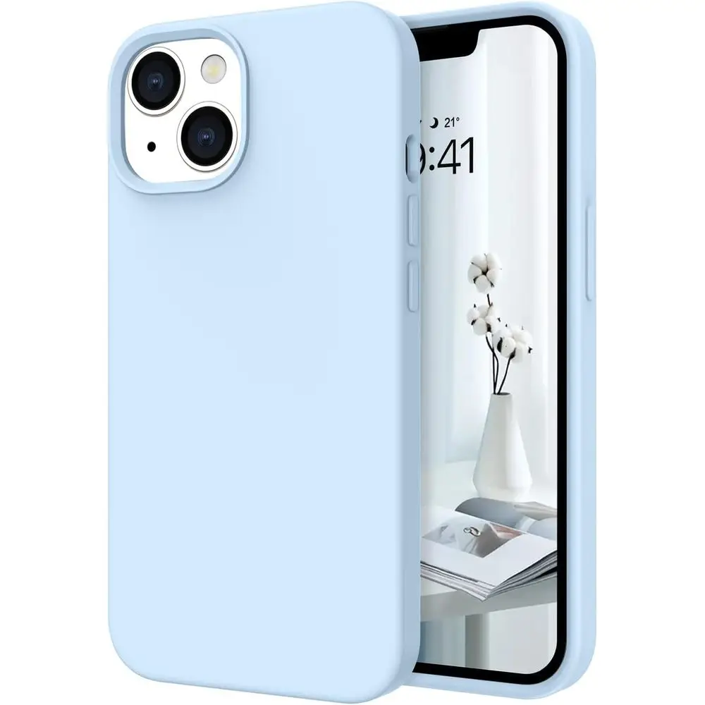 

Compatible with iPe 14 Case, Liquid Silicone Sot Gel Rubber iPe 14 Pe Case Slim Thin Pe Case with Microiber Lining Protective Pe