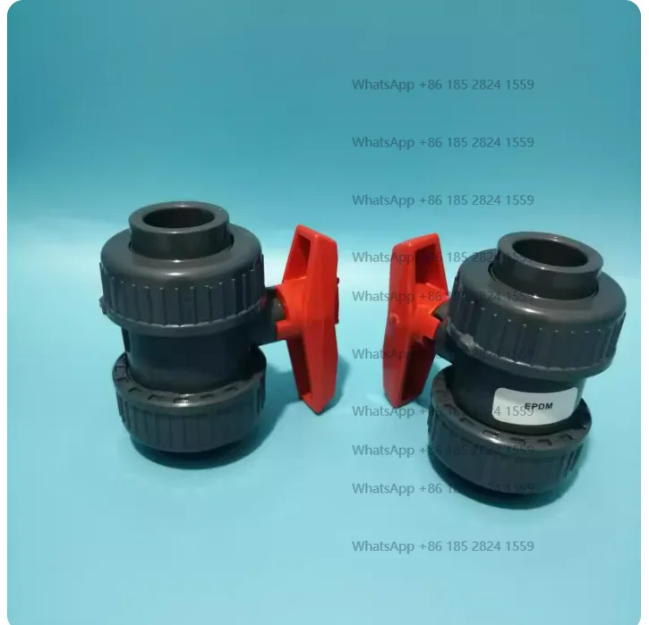 UPVC 375 Double Union Ball Valve PVC National Standard Industrial Plastic Valve 20 25 32 40MM 1PCS