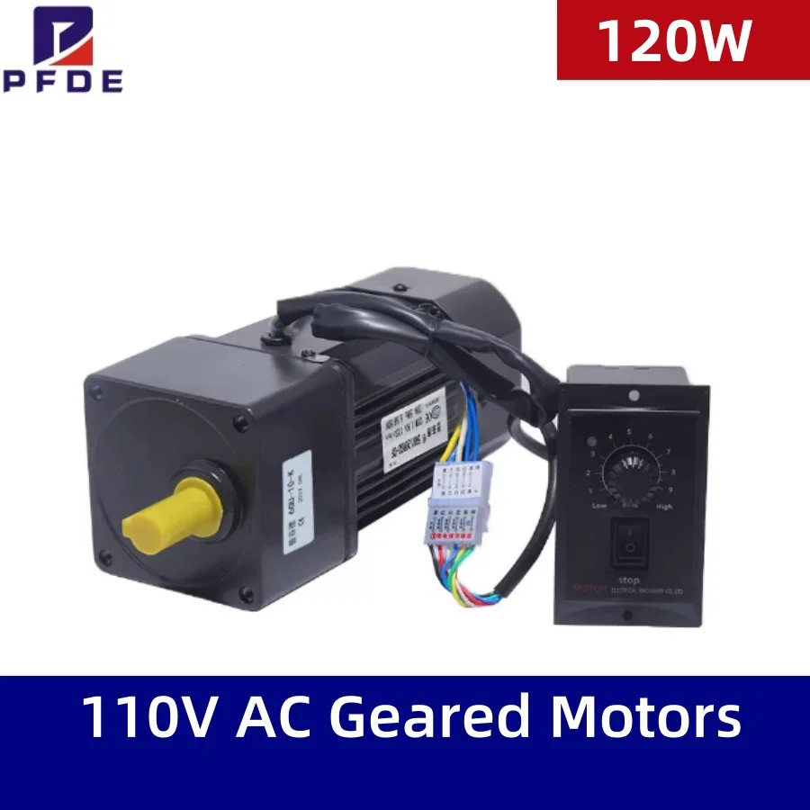 120W  110V AC Geared Motors  5RK120GU-CF  Induction Small Machine 2.7/4.5/9/18/22/27/45/90/108/135/180/270/ with Governor