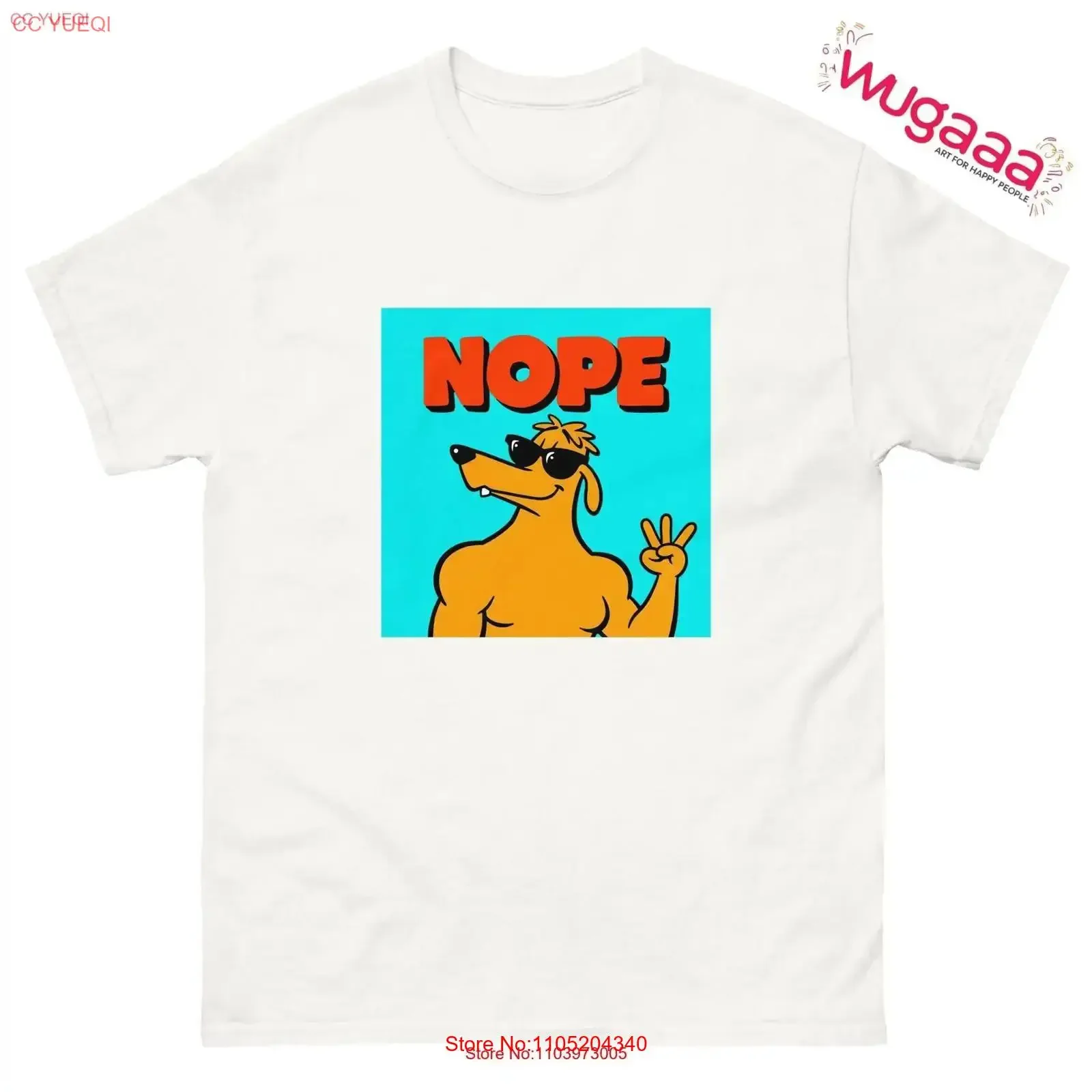 

Футболка Cool Dog Says Nope Chill Out Peaceful Pup Laid Back Lover Химерное животное Юмор винтажная стираная уличная одежда Растянутая