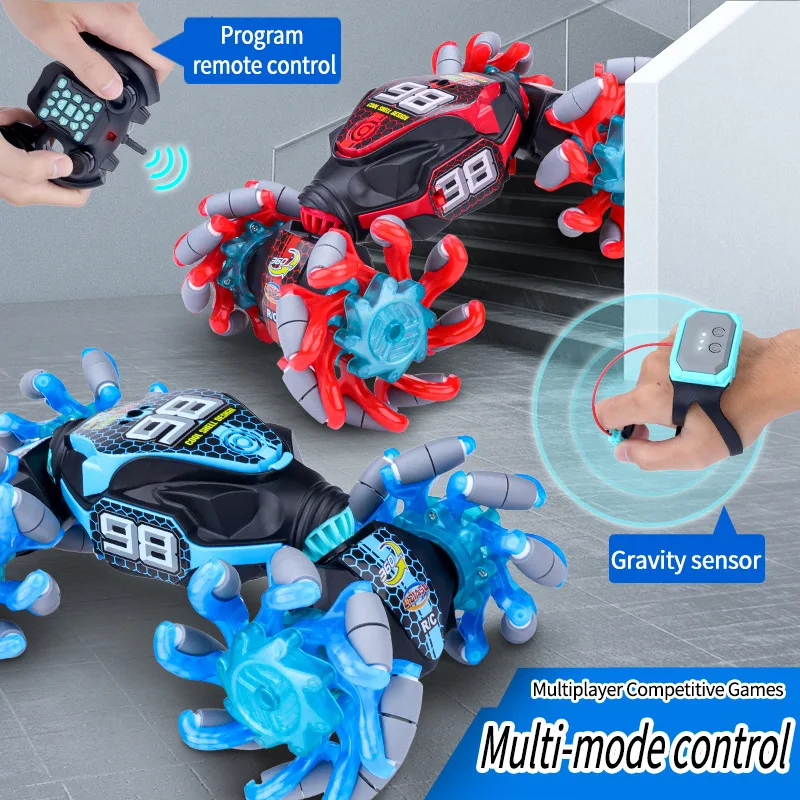 New Double-sided Stunt Twist kids Toy Exploding wheels 4WD RC Car 2.4G  high-speed  360-Degree Vehicle Dual Remote Control Cars