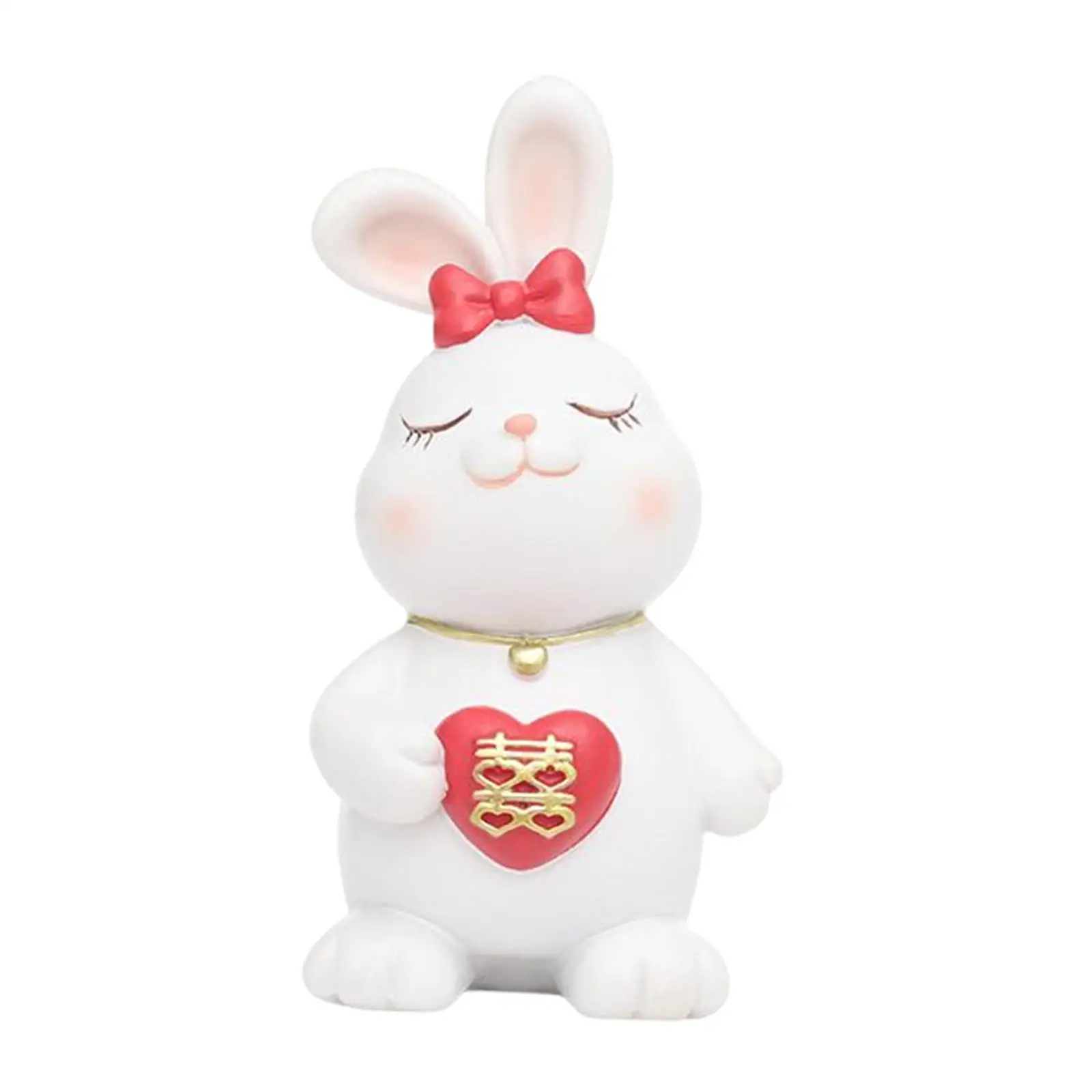 Bunny Resin Figurines Weddings Collectible Figures Rabbit Statue for Decors