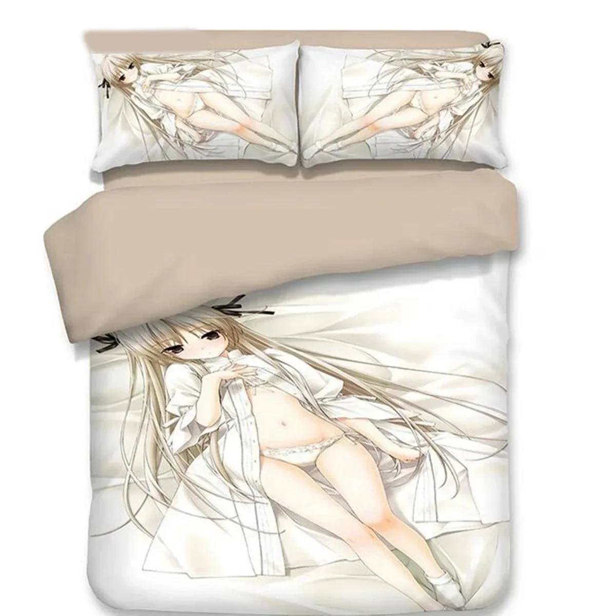 Anime Yosuga no Sora Kasugano Sora Bedding Set Boys Girls Twin Queen Size Duvet Cover Pillowcase Bed Kids Adult