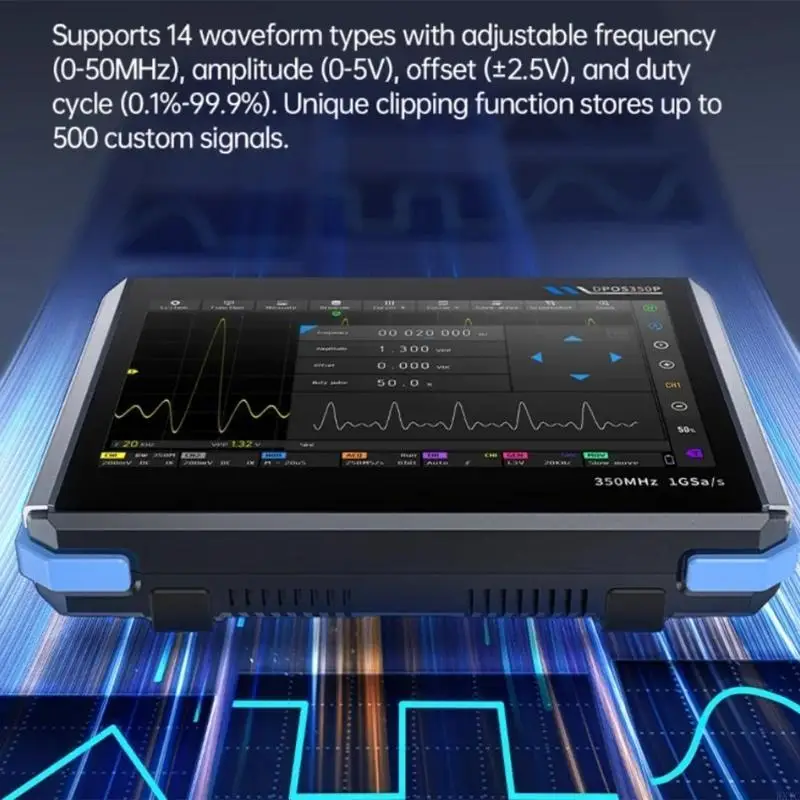 WXTC Multifunction 350MHz Oscilloscope with touchscreens & Fast Charging for Testing