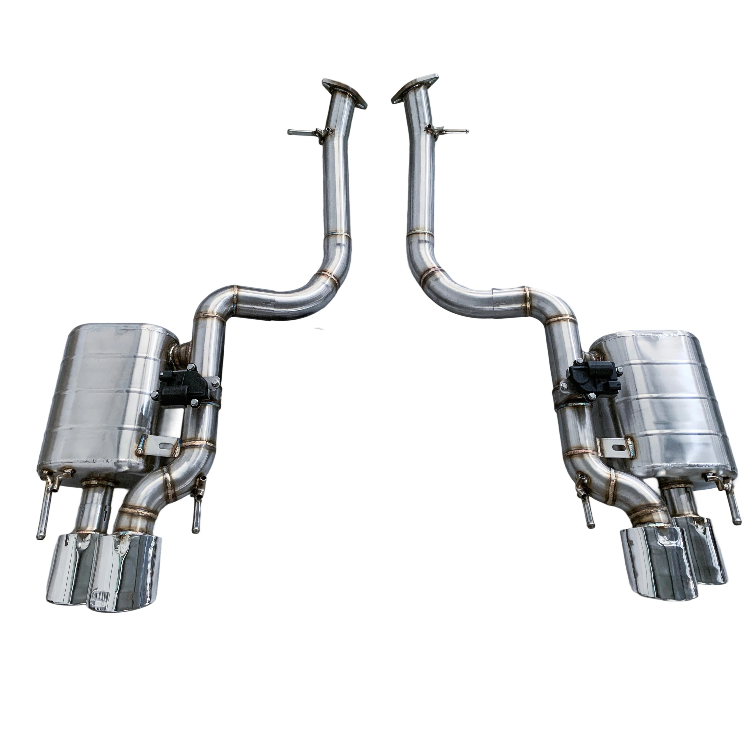 

The Lexus IS500 5.0L rear exhaust system with valve muffler and 2.3-inch mm pipe design