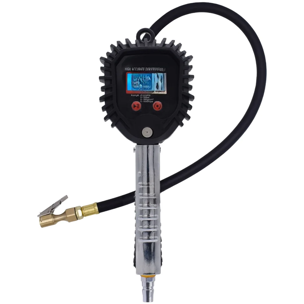 1 Piece Digital Tire Pressure Gauge 0-255PSI 18BAR Air Pump Inflator With LCD Display For Car Truck Motorcycle Testing Tool