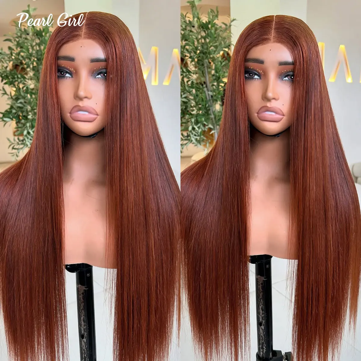 

Brown Color Silky Straight 2x6 Closure Human Hair Wig Pre Plucked 13x6 360 HD Lace Front Wigs for Woman 250 Density Guleless Wig
