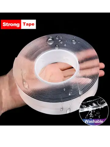 Nano Tape Super Strong Double-Sided Adhesive Tape Transparent Reusable Waterproof Tapes Heat Resistance Bathroom Home Decoration