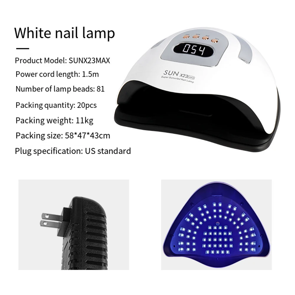 High Power Nageldroger 380 W voor Gel Nagels Snelle Cure Droger met 81 LED 4 Timer Nagel Lichttherapie lampen Uv Nagellamp