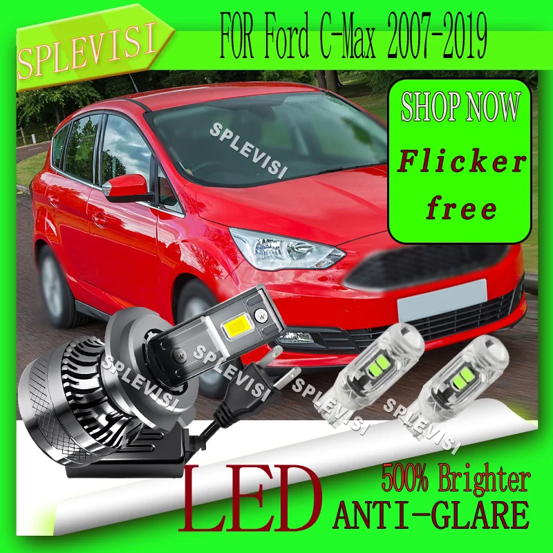 Error Proof Prevents Flickering H7/477/499 Low Dipped Beam Bulbs For Ford C-Max 2007 2008 2009 2010 2011 2012 2013 2014-2019