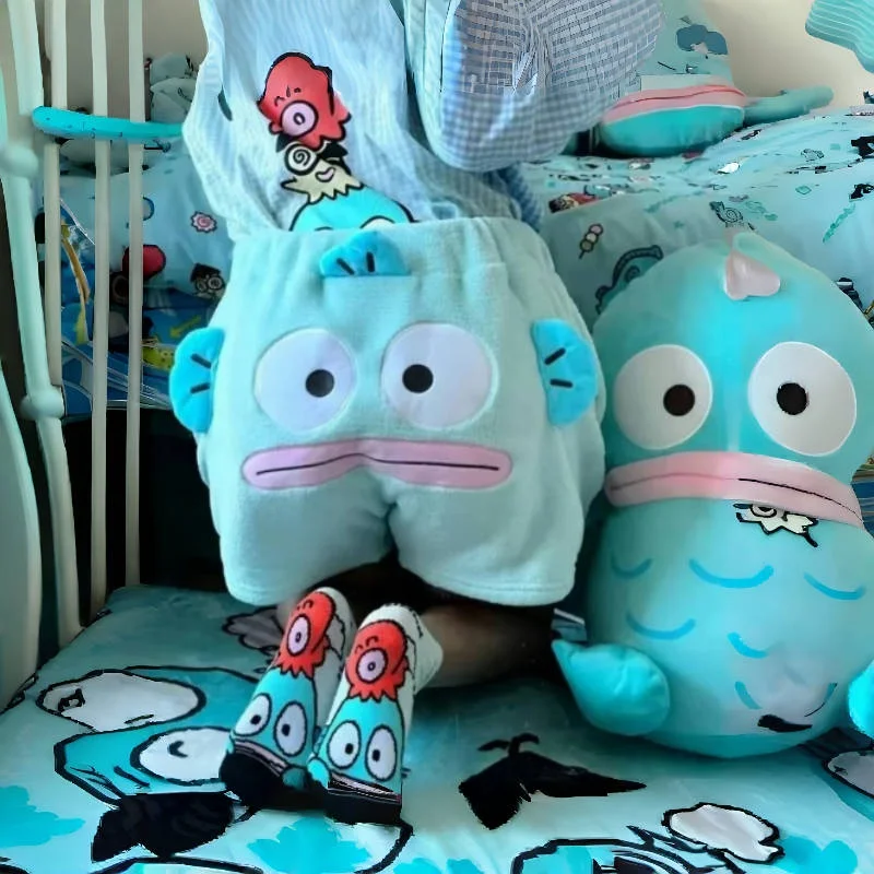 

Sanrio Kawaii Funny Hangyodon Pajamas Cartoon Anime Embroidery Accessories Female Students Creative Loose Shorts Clothing