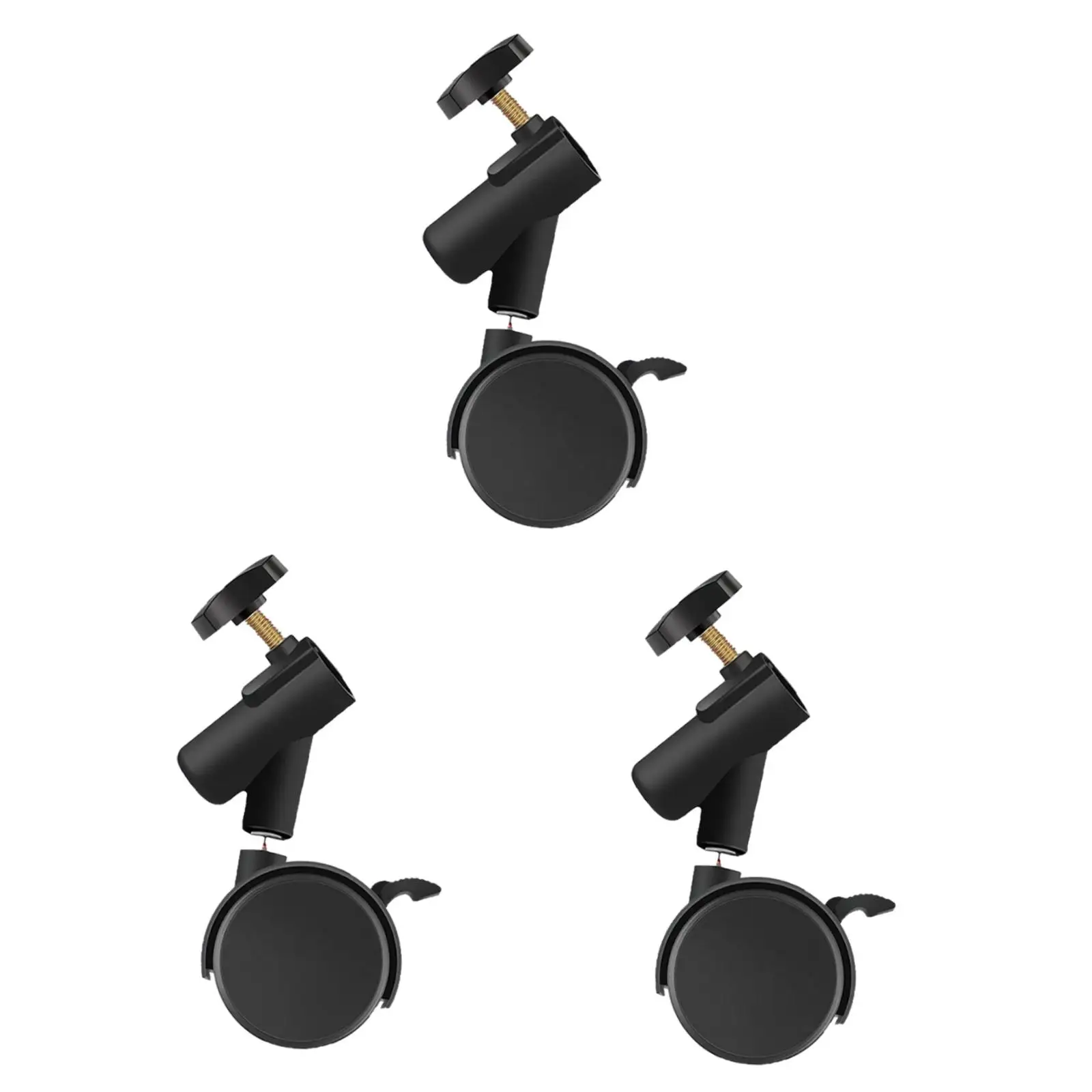 Nylon Swivel Caster Wheels for Photography Light Stand with Brake Lock 360 Rotation Replacement for Tripod Video Recording