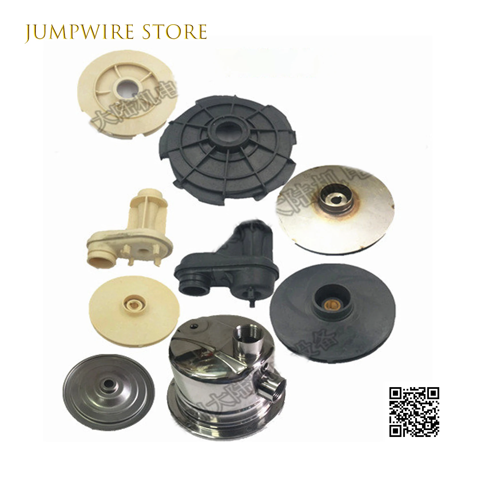 

JET Pump Accessories 370-750w Stainless Steel Self-Priming Impeller Engineering Plastic Guide Vane / Tube