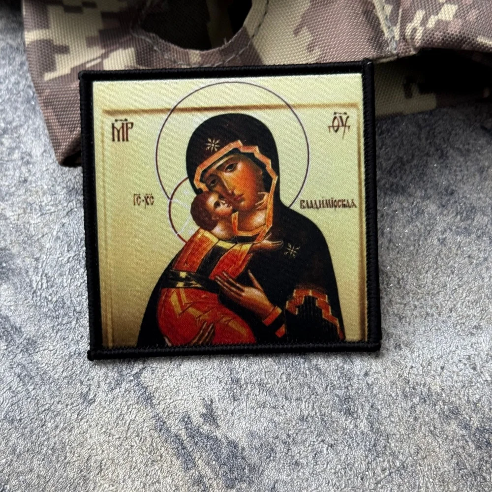 Parche táctico ortodoxo Virgen María con velcro gancho y bucle - imagen 3