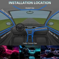 Car RGB Ambient LED Light Strip 1/2/3/4/5M APP Control USB Fiber Optic Atmosphere Lamp Neon Interior Console Decoration Lights 3