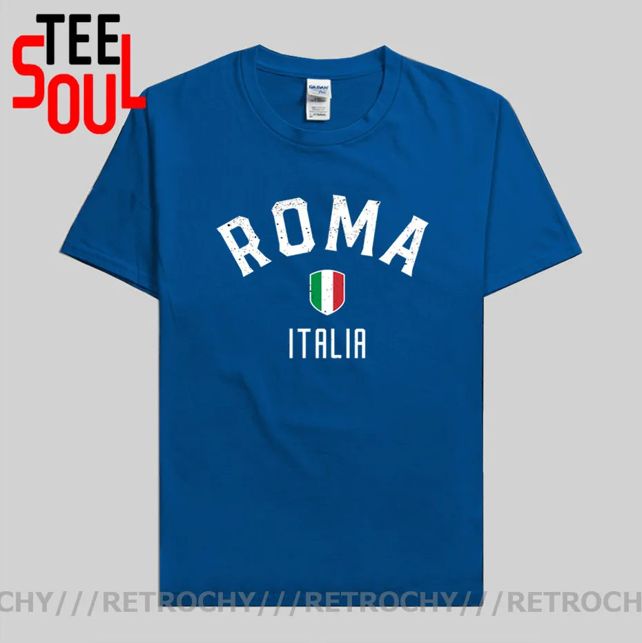 Vintage Roma Italia T shirt men Funny Rome Italy Flag T-shirt Retro Design Italian Jerseys ITA Nation Team Tops tshirt Camisetas