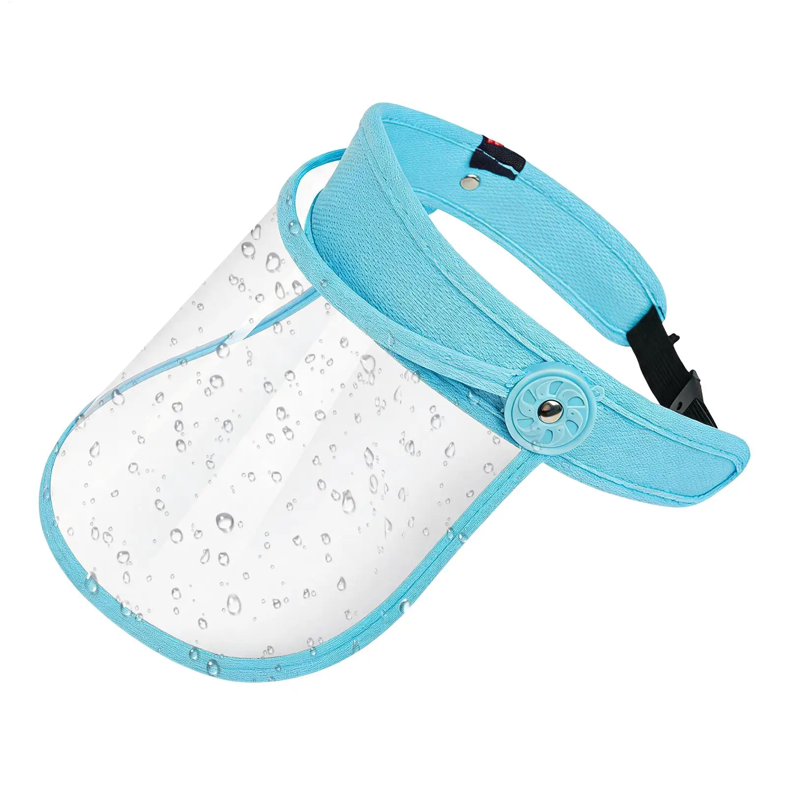 Rain Hats For Women Clear Wide Brim Adjustable Strap Open Top Headwear Bike Face Guard Rain Visor Hats For Women Men Outdoor