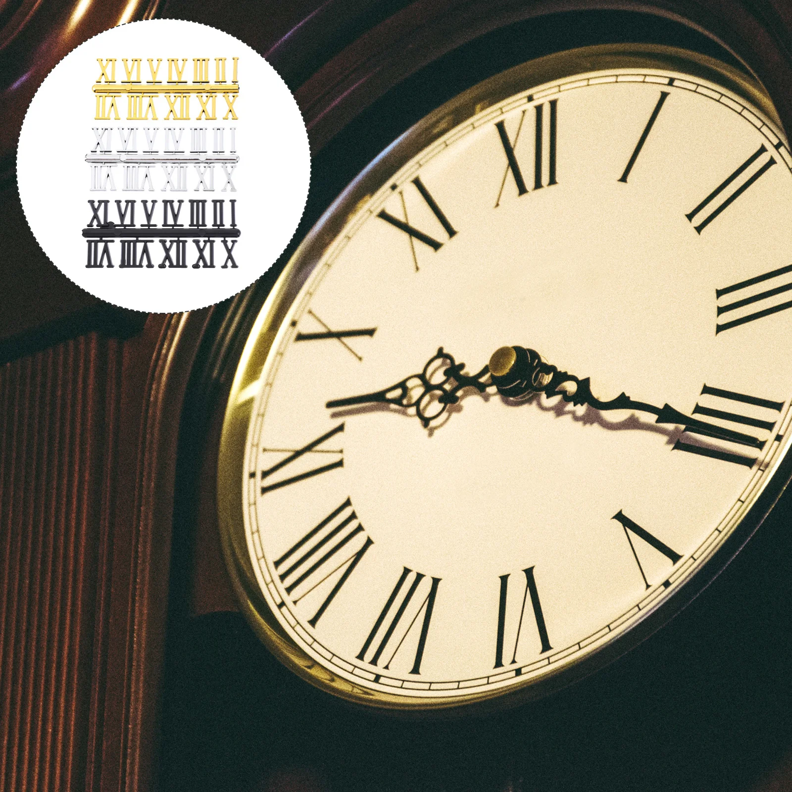 

15Sets Clock Accessories Replacement Parts Simple Design Practical Use Experience Spacesaving Affordable Clock DIY Numerals