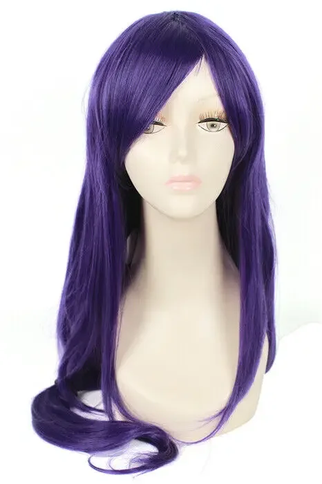 

Anime Purple Cosplay Wig 80cm Long Straight Fashion Women Synthetic Wigs