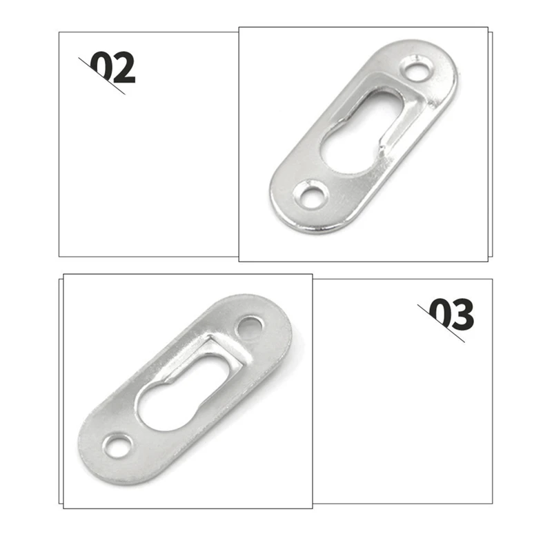 50ชิ้นไม้แขวนรูปภาพ42มม. X 16มม. ตัวยึดรูกุญแจโลหะสำหรับกรอบรูปภาพตกแต่งชุดชิ้นส่วนตู้