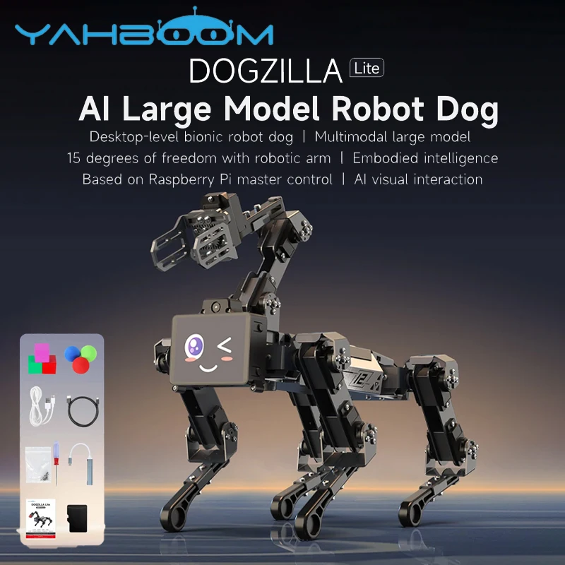 

Yahboom DOGZILLA-Lite AI Vision Large Model Robot Dog Kit Quadruped Bionic Intelligent Programming Electronic for Raspberry Pi
