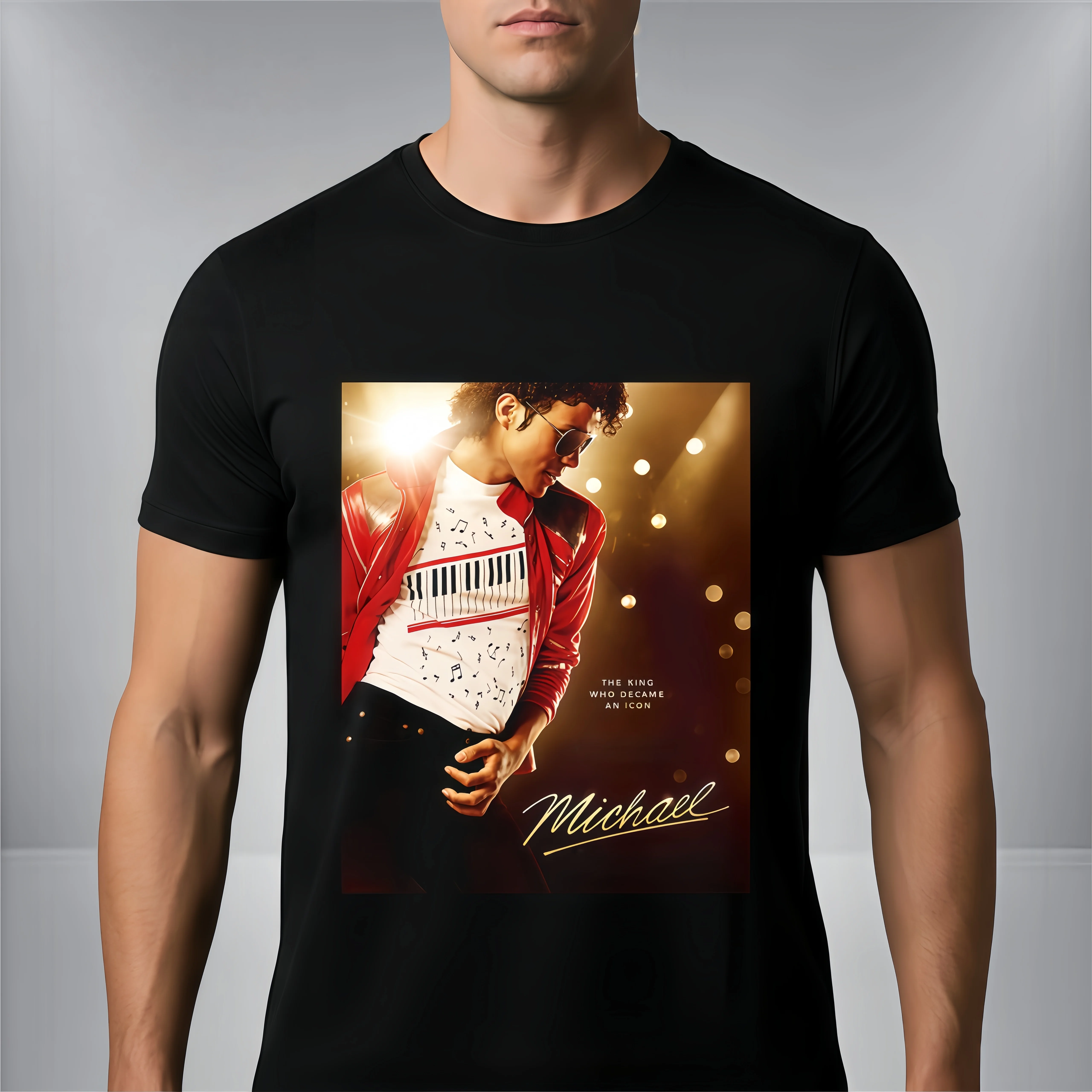 2026 movie Michael Jackson MJ Popular Men's T-Shirt Unisex O-Neck Cotton Short Sleeve Oversized Y2k Fashion Women Tee for fans