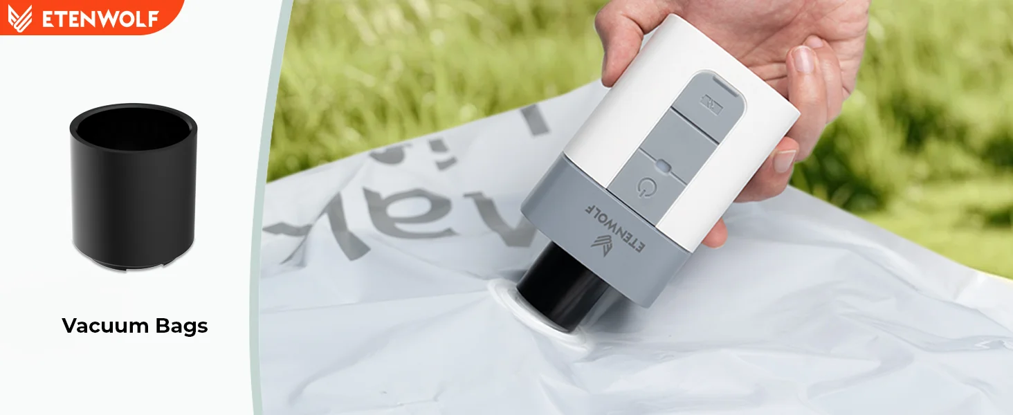 ETENWOLF AIR 5 Elektrische Luftpumpe, 720 LPM, Schnellfüller und Deflator, 5200 mAh, tragbare Luftpumpe für Poolschwimmer, Vakuum-Aufbewahrungsbeutel – Detail 10