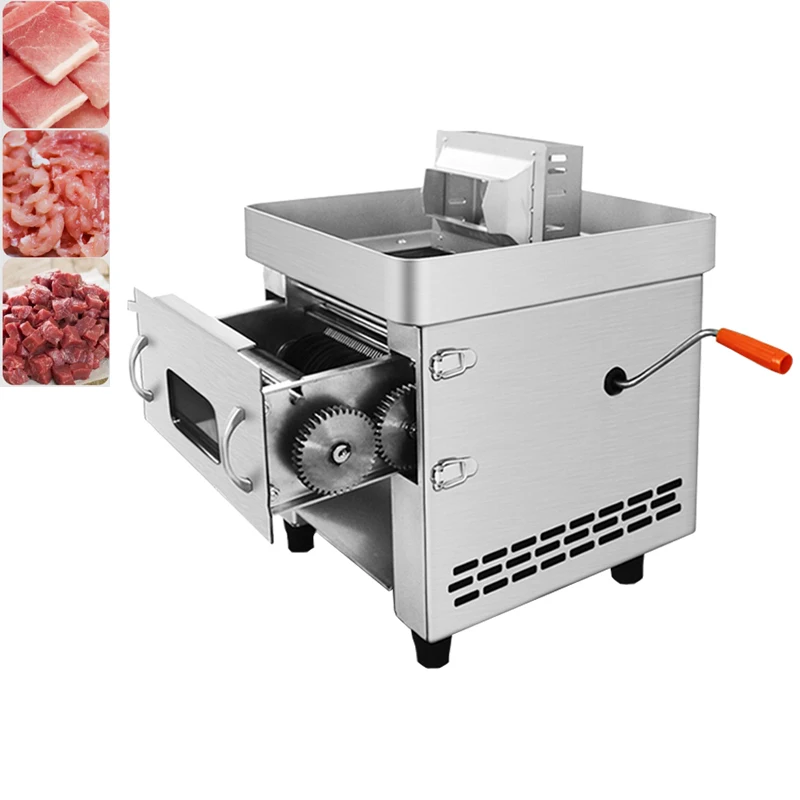 

110V / 220V Meat Slicer Commercial Automatic Electric Meat Slicer Multifunctional Stainless Steel Shred Cutter Meat Grinder