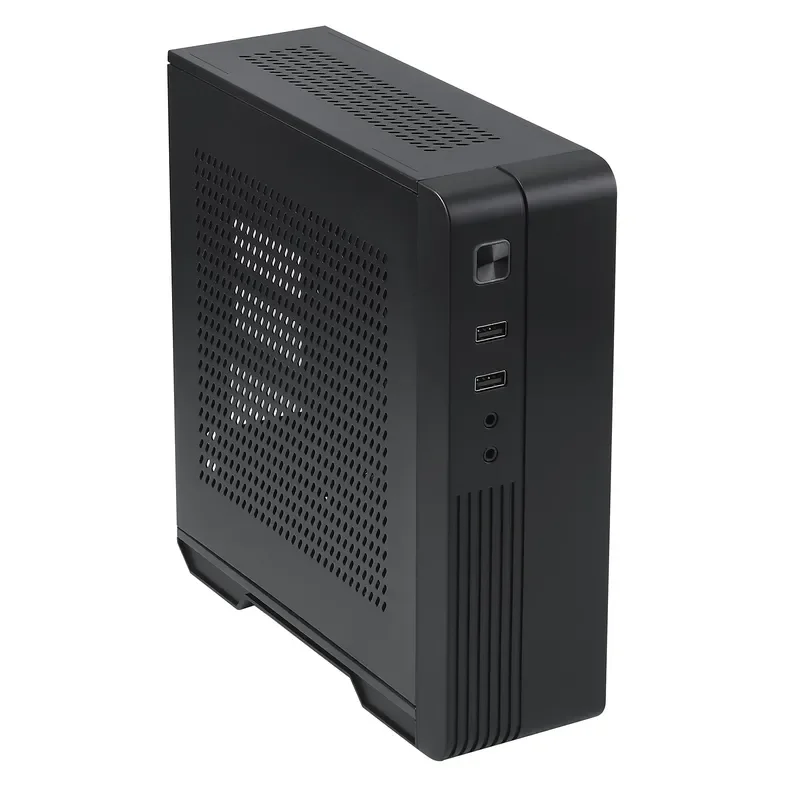JMZ Mini ITX Computer Case Small Form Factor HTPC Chassis for Gamers Office Aluminum Alloy 3.5L Back Mounted Design Supports