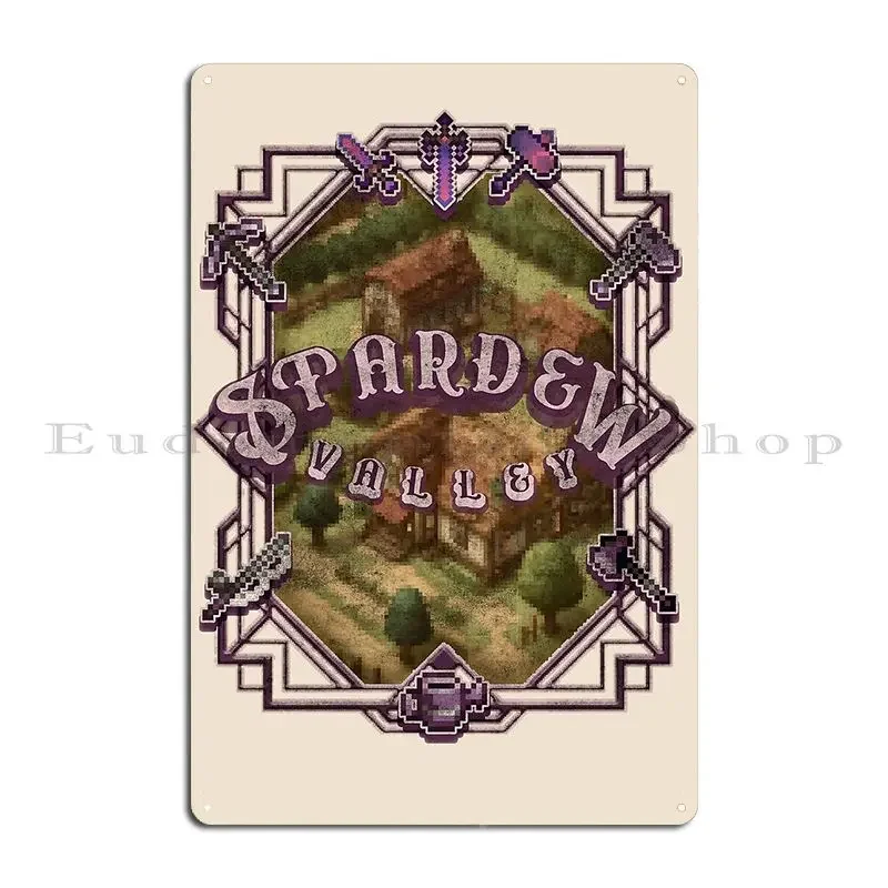 Stardew Valley Nostalgia Pixel Tee Rpg Style Jaimpixels Metal Sign Poster Garage Designing Custom Vintage Pub Tin Sign Poster